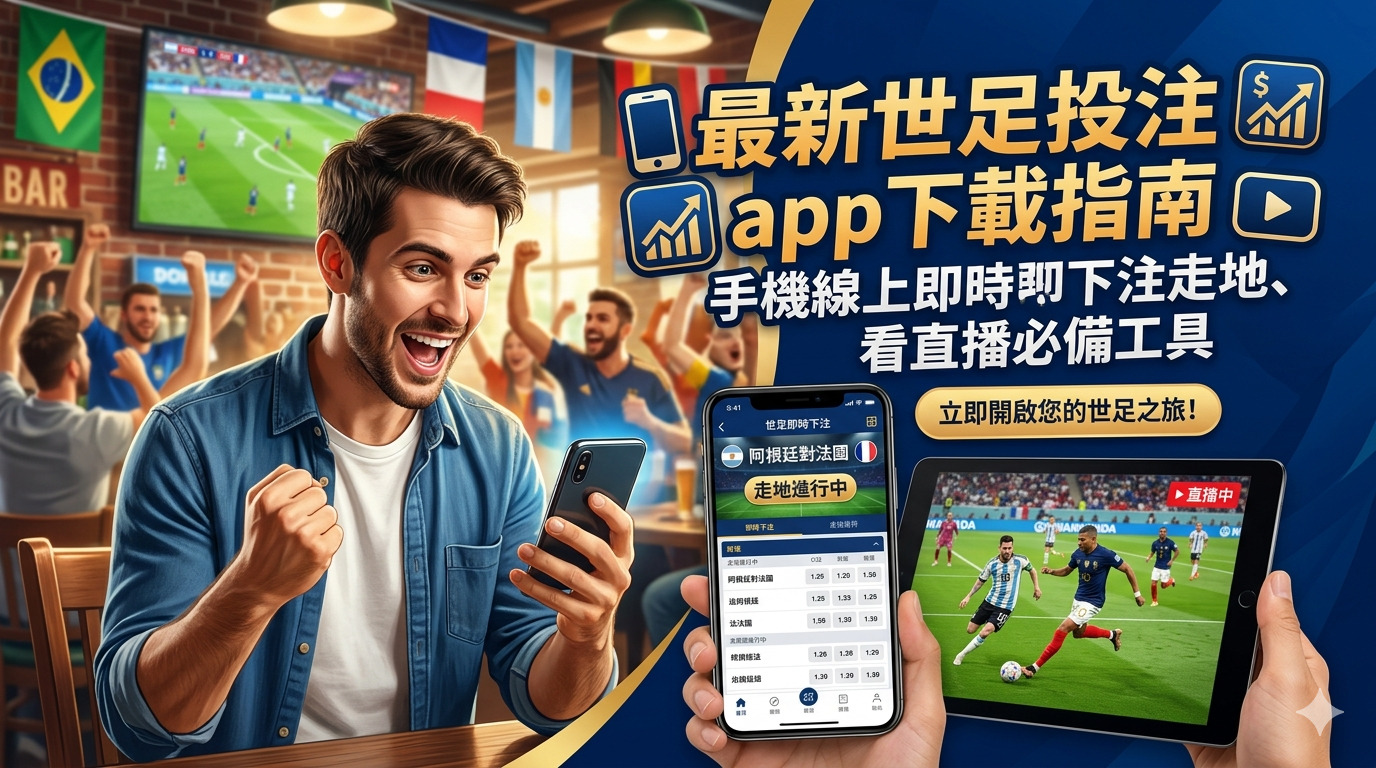 最新世足投注app下載指南：手機線上即時下注走地、看直播必備工具