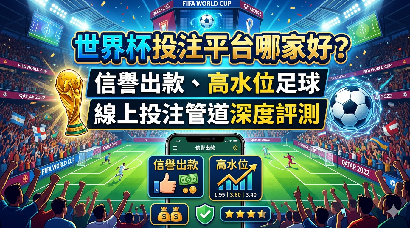 世界杯投注平台哪家好？信譽出款、高水位足球線上投注管道深度評測