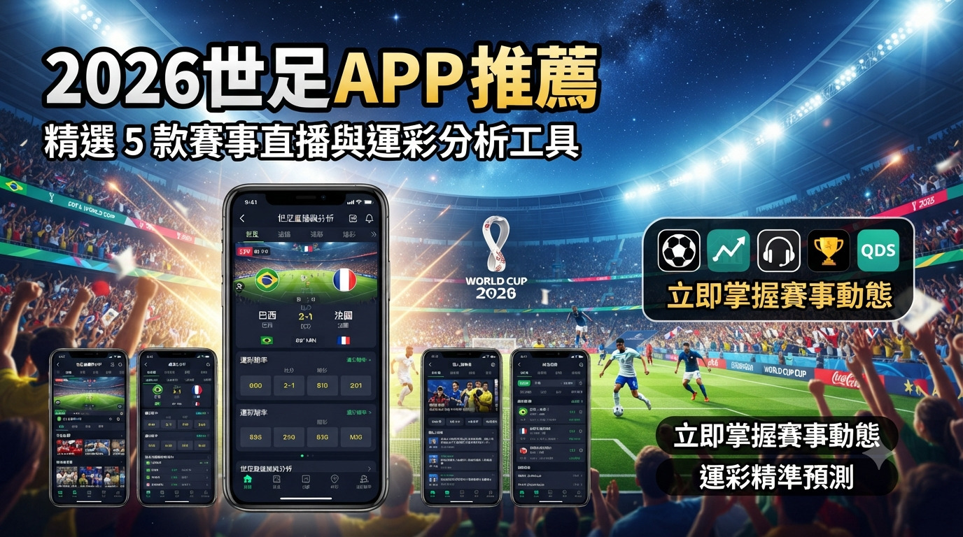 2026 世足 APP 推薦：精選 5 款賽事直播與運彩分析工具